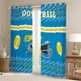 thumbnail image 2 of Homewish Blue Rugby Helmet Curtains Pack of 2 (42x84 Each) for Boys, Est Sleep Sport Curtains Blackout, Yellow Cartoon Football Bedroom Curtains, Black Out Curtains Room Decor, 2 of 5