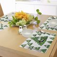 thumbnail image 4 of Ambesonne Christmas Place Mats Set of 4, Xmas Cartoon Funny, Standard Size, Green Yellow White, 4 of 6