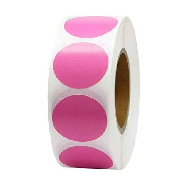 GUOOL 500Pcs/Roll Mini Stickers Kraft Paper Adhesive Labels Scrapbooking Pink