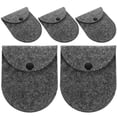 thumbnail image 3 of Shisuyan 5 Pcs Sac à Main en Feutre Mini Porte-Monnaie Porte-Clés Sac de Rangement pour Femmes Filles Gris Foncé, 3 of 9