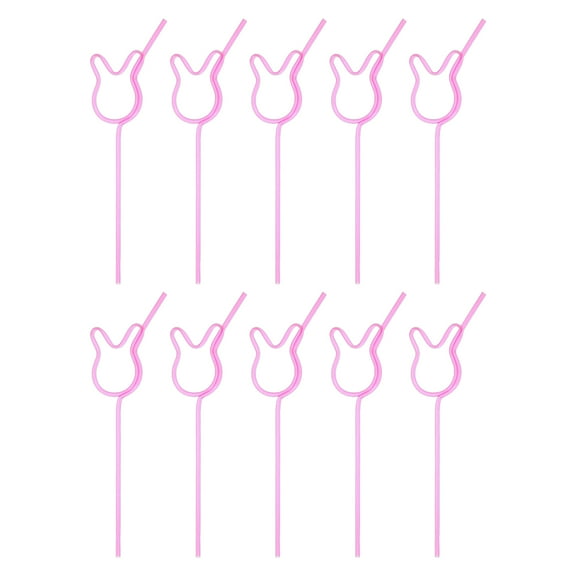 10Pcs Silly Crazy Straws Reusable Plastic Loop Curly Crazy Drinking Straws for Classroom Activities Party Supplies Decoration