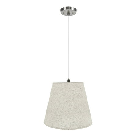 Aspen Creative 72801-11 Two-Light Hanging Pendant Ceiling Light with Transitional Hardback Empire Fabric Lamp Shade, Beige, 18" width