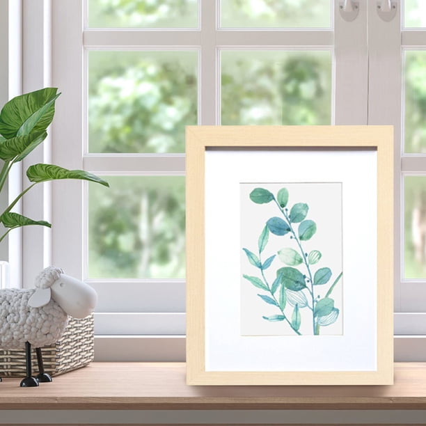 Hyasfey Wooden Picture Frame Wall Mount Picture Frame with Stand
