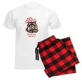 thumbnail image 6 of CafePress - Here's My Heart Cute Raccoon Blowing Kisses Quote - Men's Light Loose Fit Cotton Pajama Set, 6 of 7
