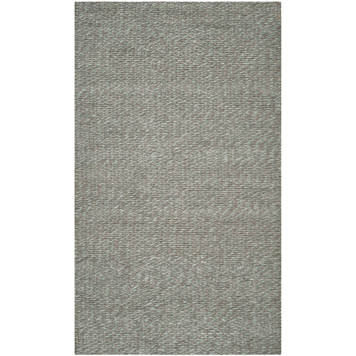 SAFAVIEH Natural Fiber Lars Braided Jute Area Rug, Teal, 3' x 5'