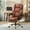 Brown, variant on WXJHL Executive Office Chair PU Leather Comfortable Computer Gaming Chairs with Foot Rest Adjustable Height Desk Chair High Back Reclining Office Chair with Wheels（Brown）