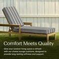 thumbnail image 2 of Stripe Stone Beige Chaise Lounge Cushion, 2 of 8