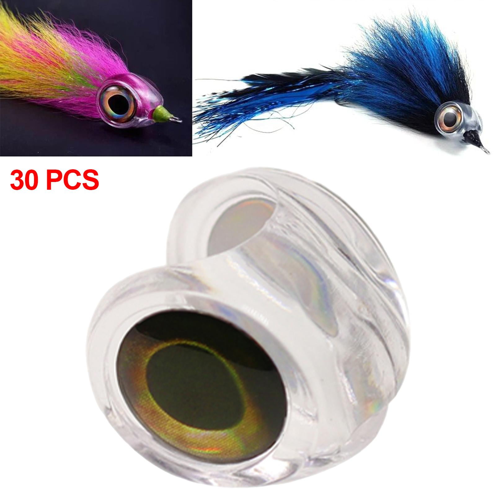 Fly Tying Fishes ,30PCS Fly Tying Fish for Make Streamer,30PCS Pike Bass TroutFlies  Tying Material,Head Streamer Flies With Eyes Fly Fishing ,30PCS Durable  Fish 