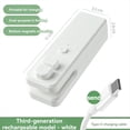 thumbnail image 3 of Máquina Selladora Pequeña para Snacks, Laminadora de Bolsas de Plástico para Uso Doméstico, para Conservación de Alimentos, Sellado Al Vacío, Color Gris., 3 of 5