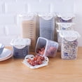 thumbnail image 3 of Advancent Contenedor de almacenamiento de alimentos, refrigerador de cereales de cocina de plástico, caja de fideos, tanque de almacenamiento Organizadores de utensilios de cocina Claro L, 3 of 6
