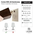 thumbnail image 5 of LAVANE 5 Inch / 12 cm Wooden Furniture Legs Set of 4 Mid-Century Modern Solid Wood Square Pyramid Unfinished Replacement Feet with 5/16" Hanger Bolt & Mounting Plate for DIY Cabinet Sofa Couch Ottoman, 5 of 7