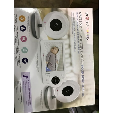 Project Nursery - Video Baby Monitor with (2) Cameras and 4.3" Screen - White