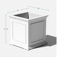 thumbnail image 4 of Veradek Brixton Cube 20" Plastic Planter - White, 4 of 11