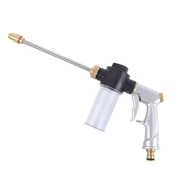 Metal High-Pressure Garden Sprayer with Foam Cannon - Adjustable Nozzle for Car Washing, 360° Rotatable Jet Water Gun