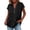 Black, variant on Womens Spring Short Sleeve T Shirts Fashion Tees V-Neck Summer Solid Color Loose Fit Tops