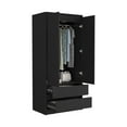 thumbnail image 7 of Newboti Furniture Austin 2 Drawers Armoire, Double Door, Hanging Rod -Black 30830, 7 of 7