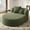 Green + Corduroy + 1 Seat + Foam, variant on 51.6" Cloud Couch Sofa Bed for Living Room, Modern Gray Chaise Lounge with Two Supportive Pillows, Boneless Compression Design
