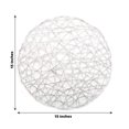 thumbnail image 3 of HLONK 6 Pack 15” Silver Metallic String Round Placemats For Wedding Events Birthday Party, 3 of 9