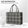 thumbnail image 3 of Large Capacity Tote Bag,Brown Blue Checkerboard Checkered Pattern Handbag Fashion Luxury Tote Bag,15.7"x13"x 5.1" Inches,Laptop Compatible, 3 of 6