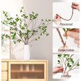 thumbnail image 3 of 3 piezas 34 '' Ramas verdes de eucalipto artificial Ramas de Ficus artificiales Aerosol de hojas Ramas de eucalipto de imitación Banyan Ficus Twig Plants para boda en casa, 3 of 5