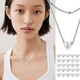 thumbnail image 4 of ChainsHouse Silver Initial Heart Necklaces for Women Letter A-Z Dainty Pendant Necklace Wife Daughter Mother Birthday Christmas Jewelry Gift, 4 of 8