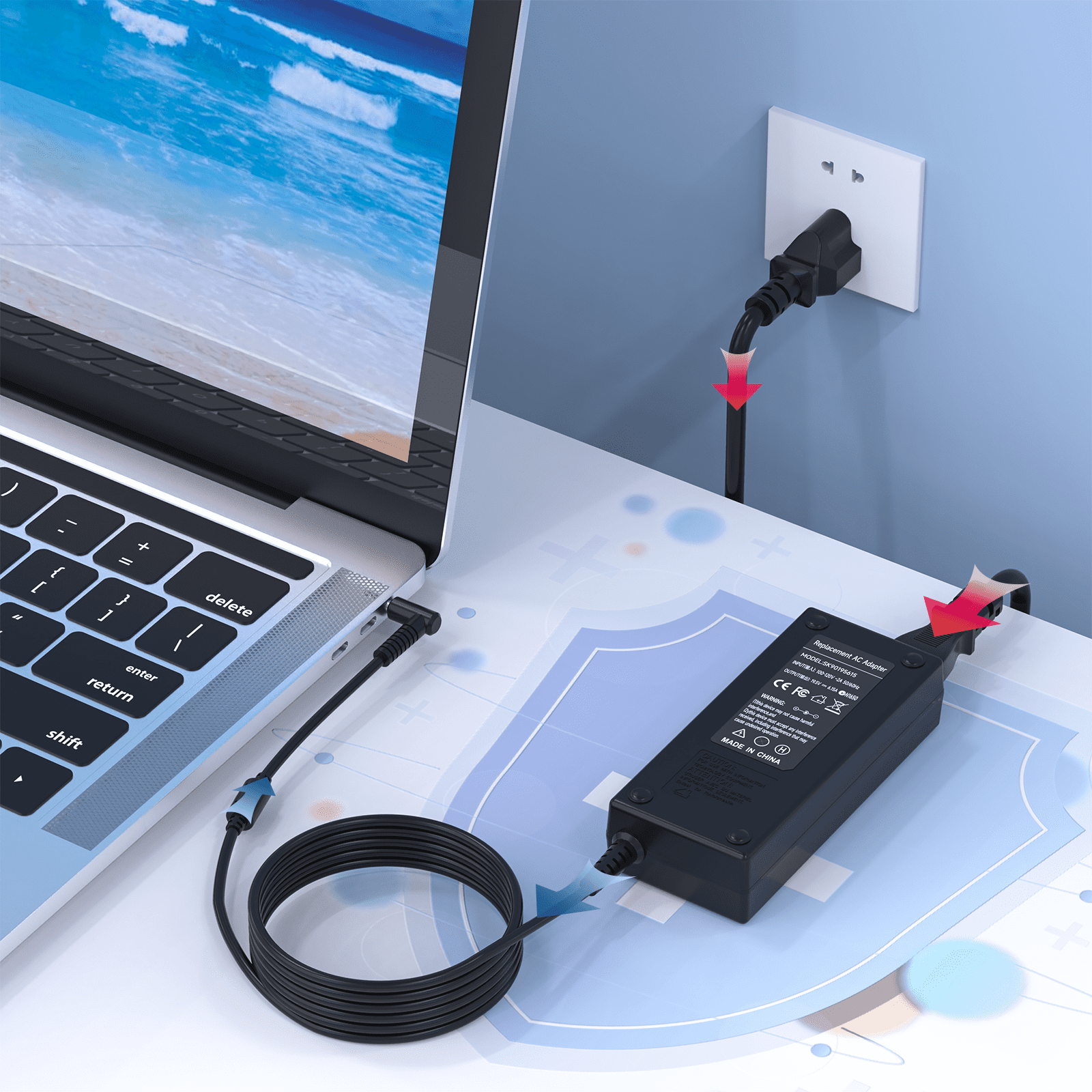 HP 120W Power Adapter 19.5V 6.15A AC Adapter for HP USB-C Dock G5 5TW10AA, 5TW10UT, 5TW10AA#ABB, 5TW10UT#ABA; USB-C/A Universal Dock G2 5TW13AA; Envy 15 17 Series; Omen 15-5000 5100 Power Supply Cord