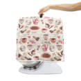 thumbnail image 4 of ZIATUBLES Dust Cover for Kitchen Stand Mixer Multi-Functional Small Kitchen Appliance with Front Pockets Easy to Clean Compatible with 4.5-5 Quart Mixers, Coffee Tool Pink Beige, 4 of 7