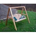 thumbnail image 3 of 6' Red Cedar Blue Mountain Fanback Porch Swing, 3 of 3