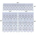 thumbnail image 1 of 3pc Floral Kitchen Embroidery Sheer Valence Window Curtain Drapes 30x36 60x18" (3), 1 of 3