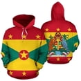 thumbnail image 4 of Sudadera con capucha para hombre con bolsillos, sudadera con capucha con estampado 3D del escudo de armas de Granada, sudadera con bandera, sudadera con capucha de moda para hombre y mujer, sudaderas, 4 of 5