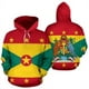 thumbnail image 4 of Sudadera con capucha para hombre con bolsillos, sudadera con capucha con estampado 3D del escudo de armas de Granada, sudadera con bandera, sudadera con capucha de moda para hombre y mujer, sudaderas, 4 of 5
