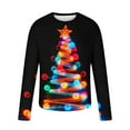 thumbnail image 3 of Brondbend Men's Tops Christmas Men’s Shirt Long Sleeves Crewneck Pullover Print Comfy Stylish Blouse Loose Fit School Clothes Multicolor, 3 of 4