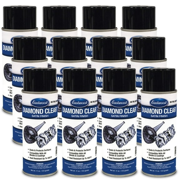 Eastwood Diamond Clear DTM and Painted Surfaces Aerosol Satin 12 Pack