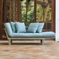 thumbnail image 6 of Westlake Solid Wood Outdoor Convertible Sofa Daybed, Weathered Gray/Blue Spruce, 6 of 18