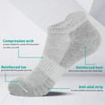 thumbnail image 4 of CAILDANL Athletic Running Ankle Socks, Low Cut Cushioned Anti-Blister Tab Sports Socks Men Women 6Pairs, 4 of 7