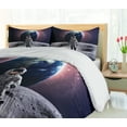 thumbnail image 5 of Ambesonne Space Duvet Cover Set, Brace Astronaut Cosmos, 2-Calking, Grey Magenta, 5 of 7