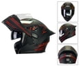 thumbnail image 3 of Casco de motocicleta abatible hacia arriba, aprobado por DOT, para motocross, casco de moto con doble lente, abierto, de cara completa, transpirable, para las cuatro estaciones, para hombres y mujeres, 3 of 5