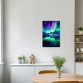 thumbnail image 4 of ZHONGYUTONG Northern Lights Wall Art Aurora Borealis Painting Forest Mountain Canvas Prints Nature Landscape Home Decor Framed (12.00" x 18.00"), 4 of 6