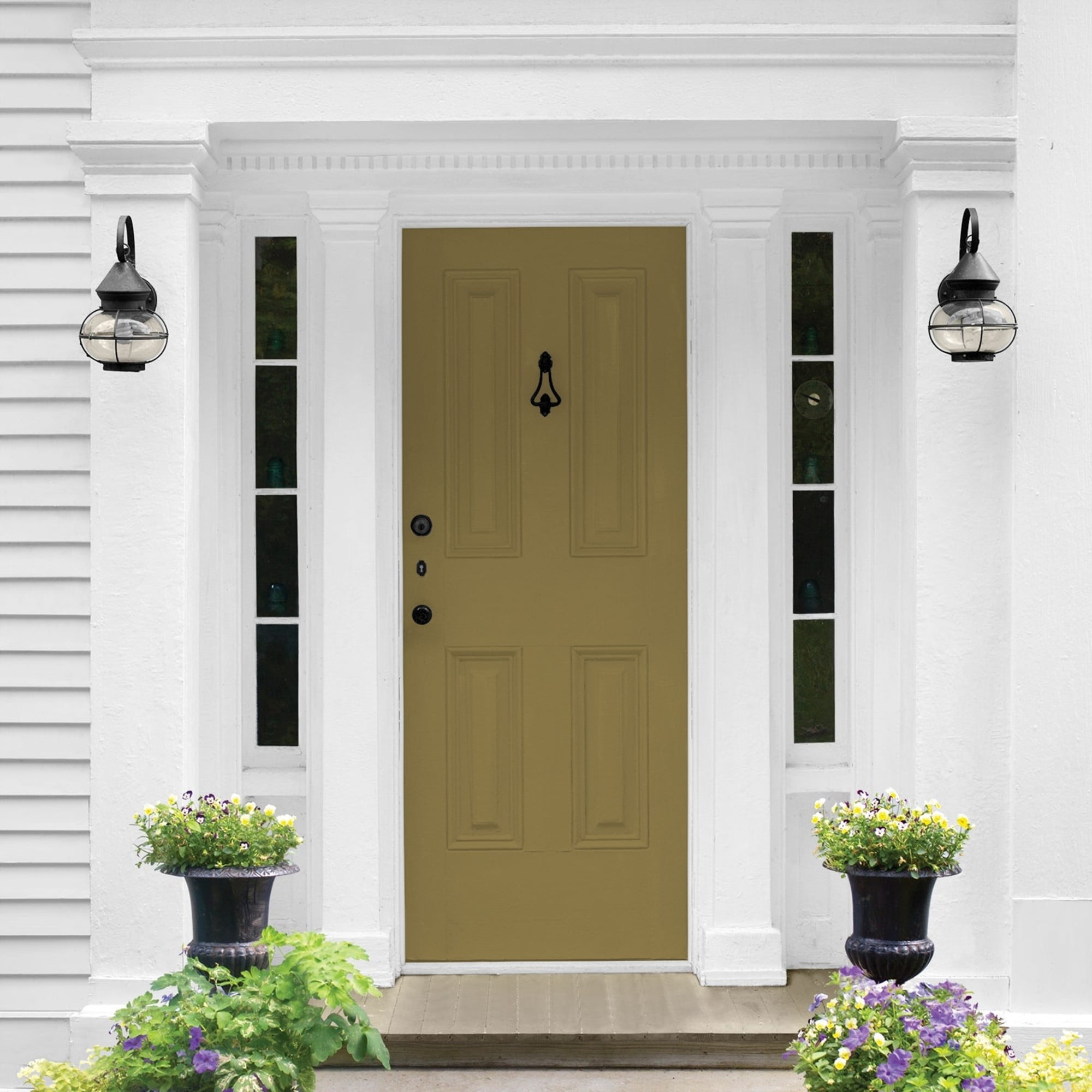 Glidden HEP Pickled Okra / Green Semi-Gloss Exterior Paint with Primer, 1 Quart