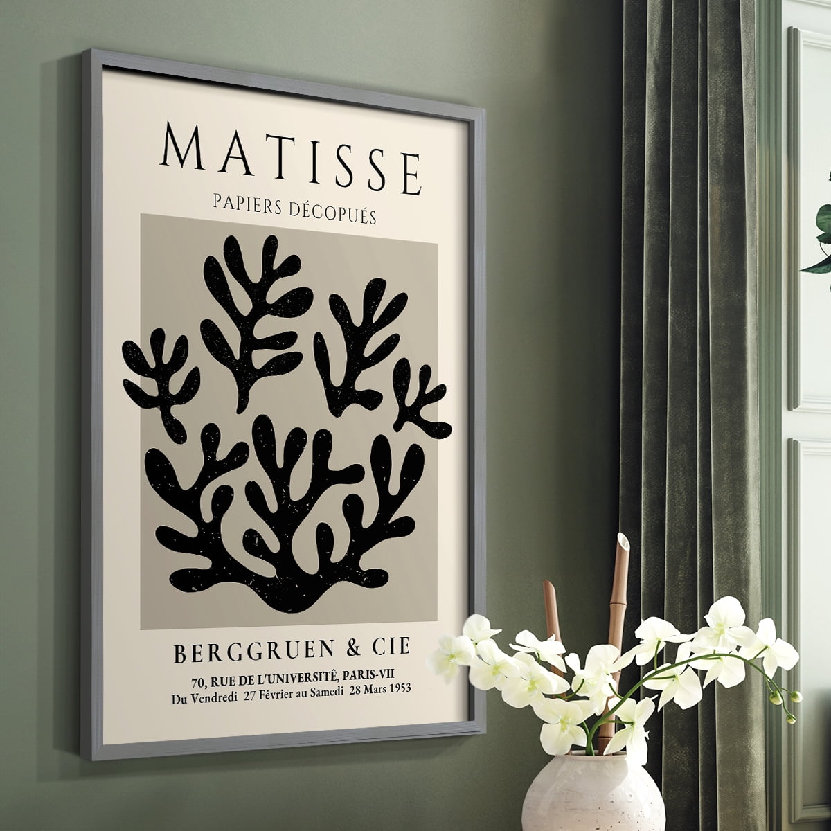 Matisse CLV Framed Print in Gray Solid Wood 8 x 10 Framed Print