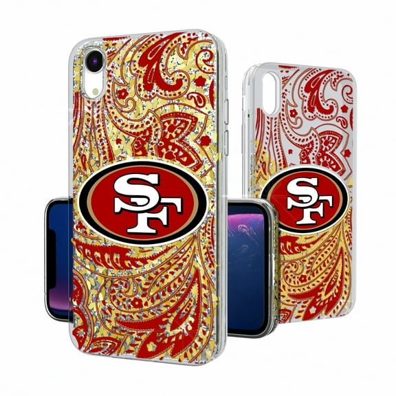 San Francisco 49ers iPhone Paisley Design Glitter Case