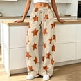 thumbnail image 6 of Levmjia Women's Star Print Wide Leg Pants High Waisted Casual Loose Fit Pants with Pockets Drawstring Elastic Waist Sweatpants for Women, 6 of 9