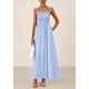 thumbnail image 5 of Vestido largo PRETTYGARDEN para mujer, estampado de verano, azul claro, 5 of 9