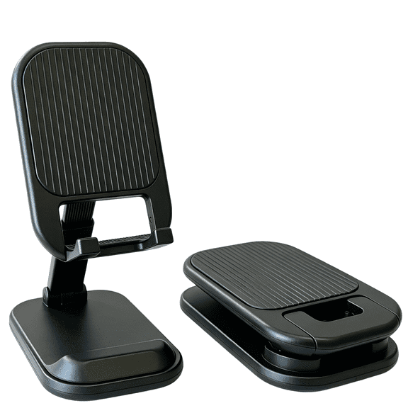 Adjustable Phone Stand, Portable Desktop Holder for Mobile Phones, Tablets and Switch, Black