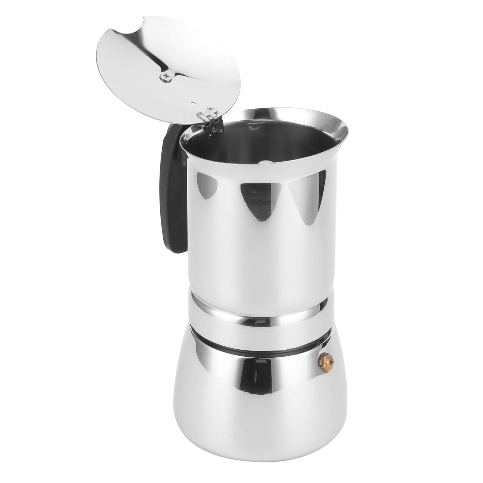 Suodoka Classic 4-Cup Moka Pot, 6.8 fl oz / 200ml Stainless Steel Stovetop Espresso Maker, Portable Coffee Percolator for Induction, Gas and Electric Stoves Home Office Use