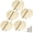Gold, variant on Cabinet Pulls Handles,4 Pack 2.52" Hole Spacing Semicircle Drawer Pulls, Finger Pulls Edge Pulls Handles for Kitchen Cabinets with 3 Kinds Screws (4 Pack, Gold)