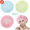Multicolor-1, variant on PHIGZNT Large Shower Caps, 4 Pcs Waterproof Bath Caps Plastic Reusable Shower Caps Elastic Band Bath Hair Hat for Women Ladies