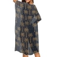 thumbnail image 5 of SCRAWLGOD Palm Tree Print Womens Swimsuit Cover Up Loose Casual Beach Cover Up Flowy Breathable Swimsuit Coverup for Summer Beach, 5 of 6