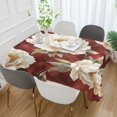 thumbnail image 3 of WOBOGO Elegant Peony Square Tablecloth 54×54in Polyester Fabric Tablecloth Washable Dust Resistant Wrinkle Resistant, 3 of 9