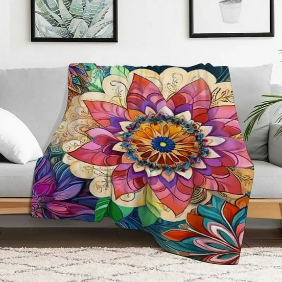 PRATYUS Flowers Durable Soft Flannel Blanket for All Seasons 30x40in